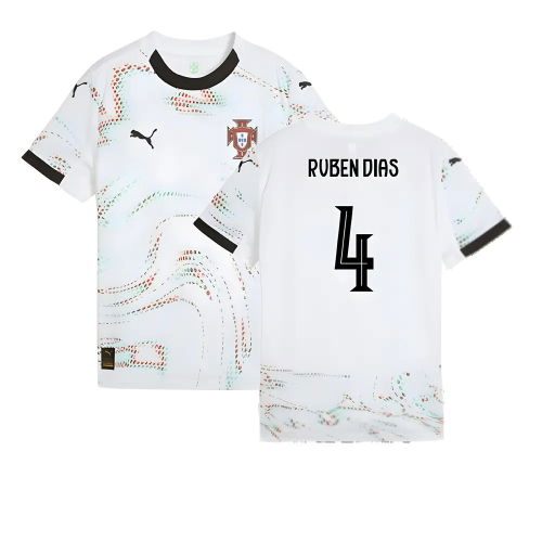 2025-2026 Portugal Away Shirt (Kids) (Ruben Dias 4)