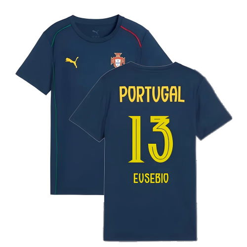 2025-2026 Portugal Casuals Tee (Persian Blue) - Kids (Eusebio 13)