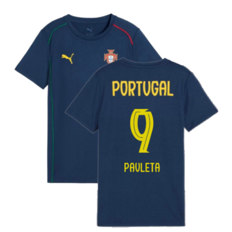 2025-2026 Portugal Casuals Tee (Persian Blue) - Kids (Pauleta 9)
