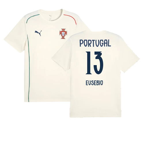 2025-2026 Portugal Casuals Tee (Sugared Almond) (Eusebio 13)