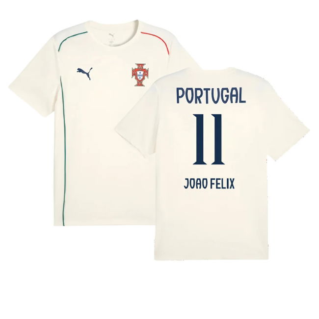2025-2026 Portugal Casuals Tee (Sugared Almond) (Joao Felix 11)