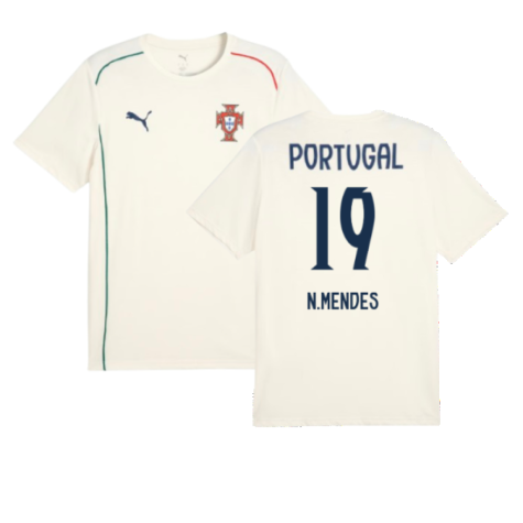 2025-2026 Portugal Casuals Tee (Sugared Almond) (N.Mendes 19)