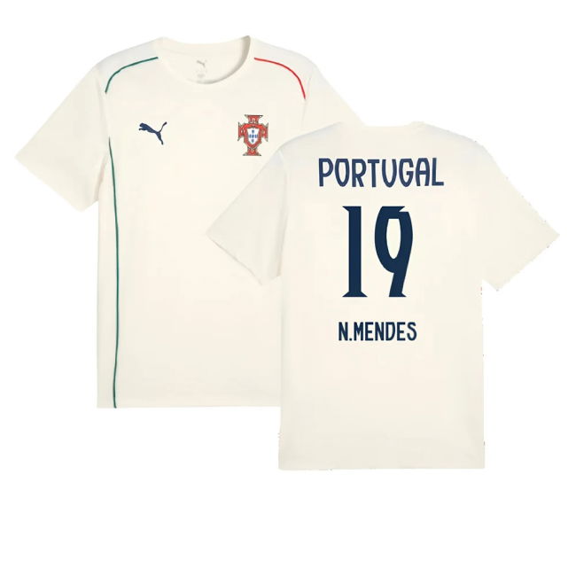 2025-2026 Portugal Casuals Tee (Sugared Almond) (N.Mendes 19)