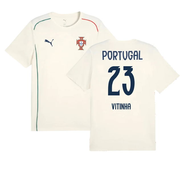 2025-2026 Portugal Casuals Tee (Sugared Almond) (Vitinha 23)