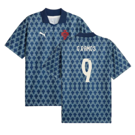 2025-2026 Portugal ftblNRGY+ Retro Jersey (Persian Blue) (G.Ramos 9)