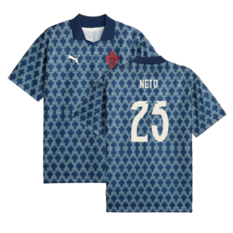 2025-2026 Portugal ftblNRGY+ Retro Jersey (Persian Blue) (Neto 25)