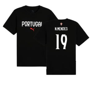2025-2026 Portugal ftblNRGY Tee (Black) (N.Mendes 19)