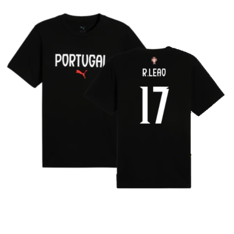 2025-2026 Portugal ftblNRGY Tee (Black) (R.Leao 17)