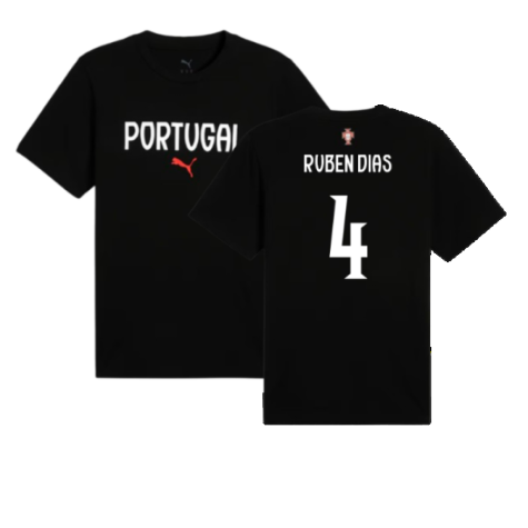 2025-2026 Portugal ftblNRGY Tee (Black) (Ruben Dias 4)