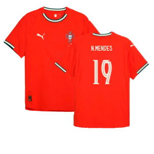 2025-2026 Portugal Home Authentic Jersey (N.Mendes 19)