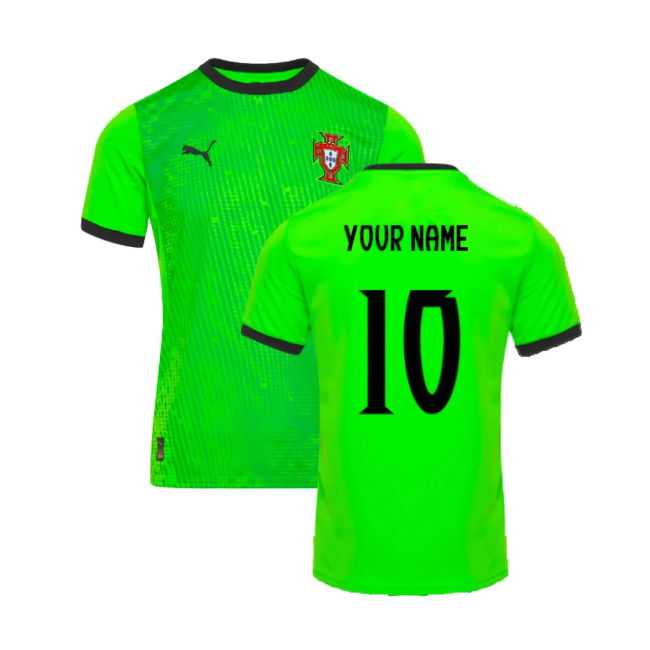 2025-2026 Portugal Home Goalkeeper Shirt (Green) (Your Name)