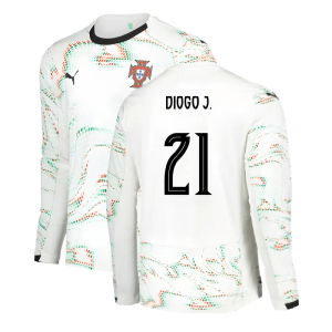2025-2026 Portugal Long Sleeve Away Shirt (Diogo J. 21)