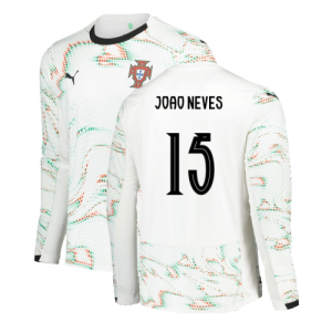 2025-2026 Portugal Long Sleeve Away Shirt (Joao Neves 15)