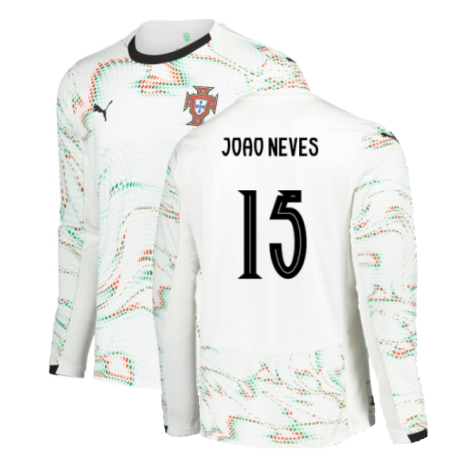 2025-2026 Portugal Long Sleeve Away Shirt (Joao Neves 15)