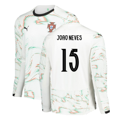 2025-2026 Portugal Long Sleeve Away Shirt (Joao Neves 15)