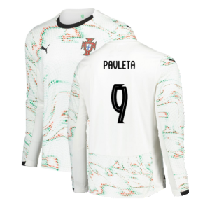 2025-2026 Portugal Long Sleeve Away Shirt (Pauleta 9)
