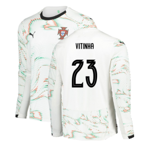 2025-2026 Portugal Long Sleeve Away Shirt (Vitinha 23)