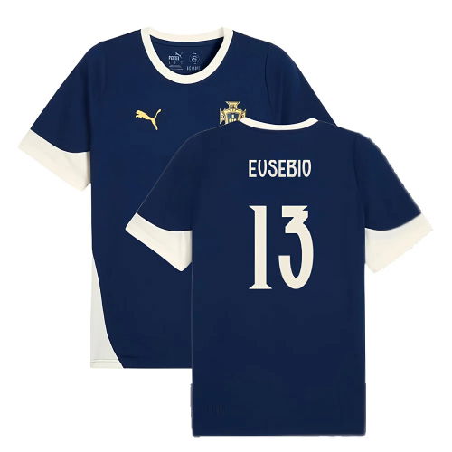 2025-2026 Portugal Training Jersey (Persian Blue) (Eusebio 13)