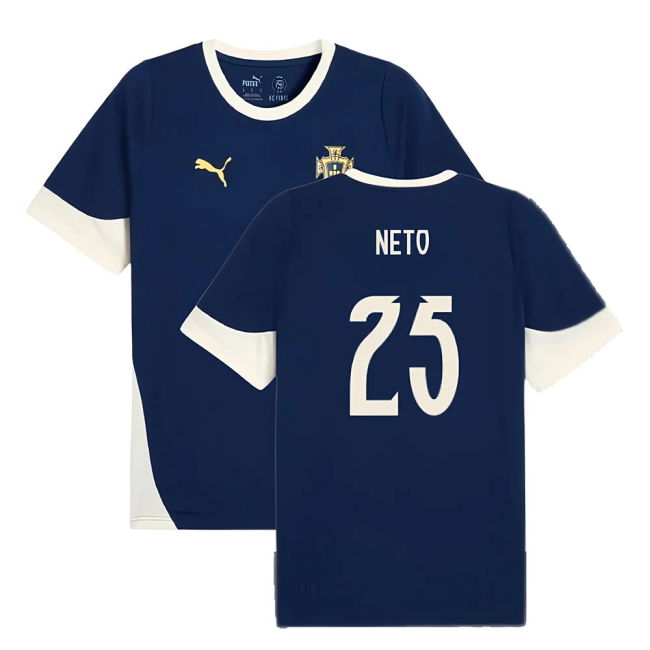 2025-2026 Portugal Training Jersey (Persian Blue) (Neto 25)