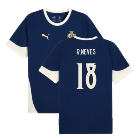 2025-2026 Portugal Training Jersey (Persian Blue) (R.Neves 18)