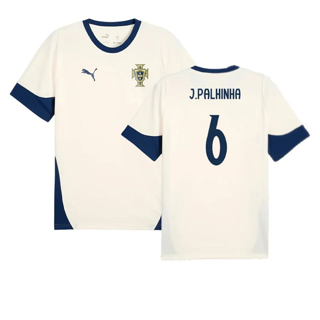 2025-2026 Portugal Training Jersey (Sugared Almond) (J.Palhinha 6)