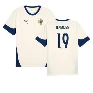 2025-2026 Portugal Training Jersey (Sugared Almond) (N.Mendes 19)