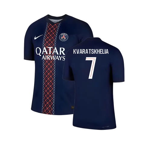 2025-2026 PSG Home Dri-Fit ADV Authentic Shirt (Kvaratskhelia 7)