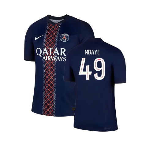 2025-2026 PSG Home Dri-Fit ADV Authentic Shirt (Mbaye 49)