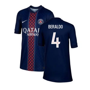 2025-2026 PSG Paris Saint Germain Home Shirt (Kids) (Beraldo 4)