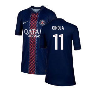 2025-2026 PSG Paris Saint Germain Home Shirt (Kids) (Ginola 11)