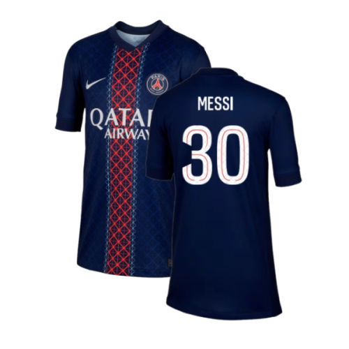 2025-2026 PSG Paris Saint Germain Home Shirt (Kids) (Messi 30)