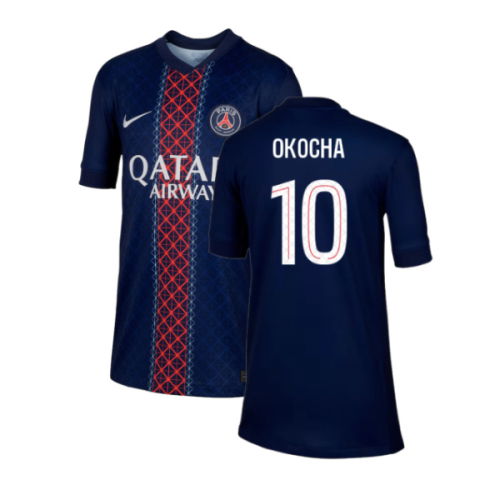 2025-2026 PSG Paris Saint Germain Home Shirt (Kids) (Okocha 10)
