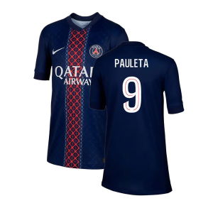 2025-2026 PSG Paris Saint Germain Home Shirt (Kids) (Pauleta 9)