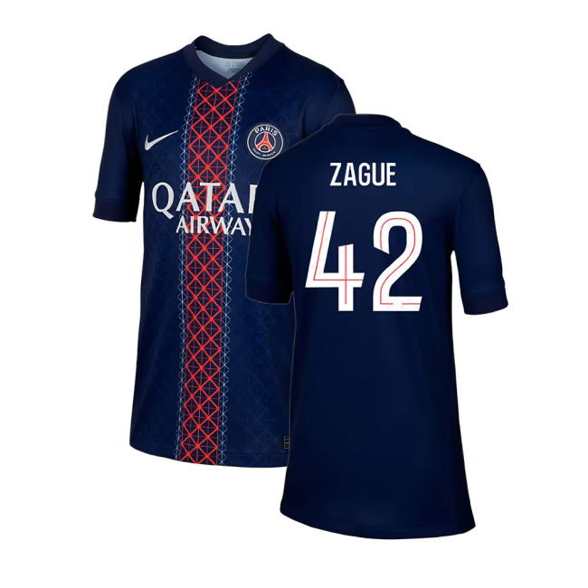 2025-2026 PSG Paris Saint Germain Home Shirt (Kids) (Zague 42)