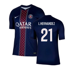 2025-2026 PSG Paris Saint Germain Home Shirt (L.Hernandez 21)
