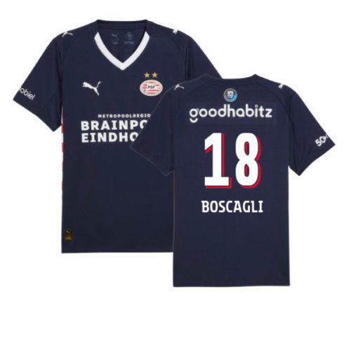 2025-2026 PSV Eindhoven Away Shirt (Boscagli 18)