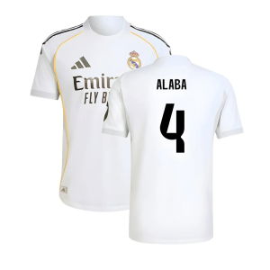 2025-2026 Real Madrid Authentic Home Shirt (Alaba 4)