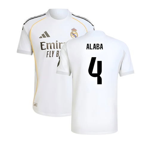 2025-2026 Real Madrid Authentic Home Shirt (Alaba 4)