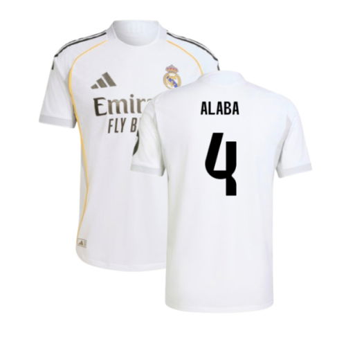 2025-2026 Real Madrid Authentic Home Shirt (Alaba 4)