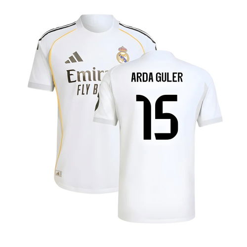2025-2026 Real Madrid Authentic Home Shirt (Arda Guler 15)