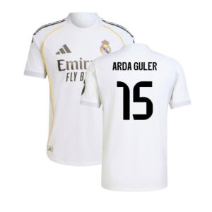 2025-2026 Real Madrid Authentic Home Shirt (Arda Guler 15)
