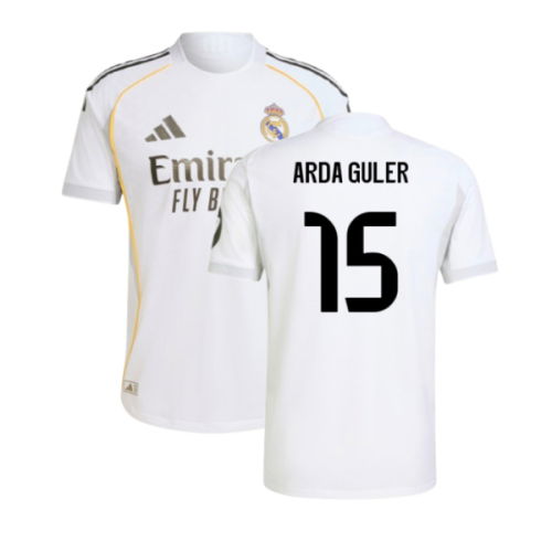 2025-2026 Real Madrid Authentic Home Shirt (Arda Guler 15)