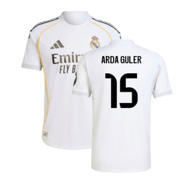 2025-2026 Real Madrid Authentic Home Shirt (Arda Guler 15)