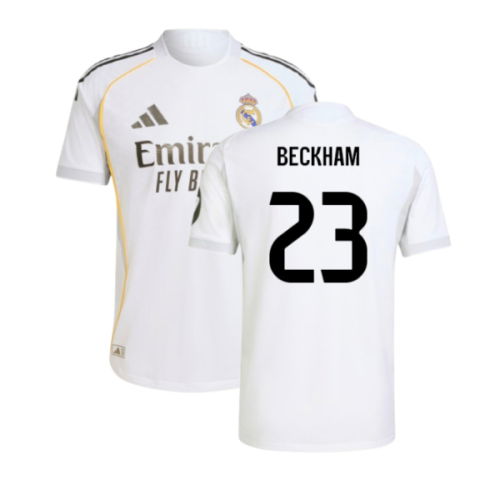 2025-2026 Real Madrid Authentic Home Shirt (Beckham 23)