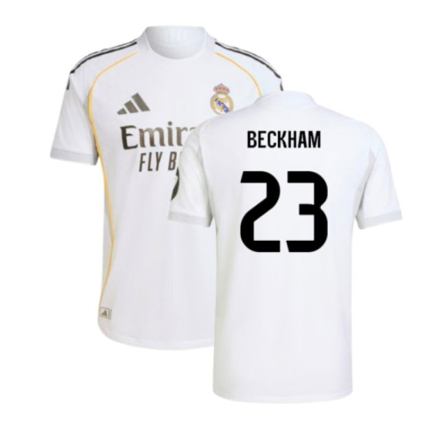 2025-2026 Real Madrid Authentic Home Shirt (Beckham 23)