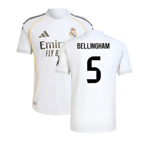 2025-2026 Real Madrid Authentic Home Shirt (Bellingham 5)