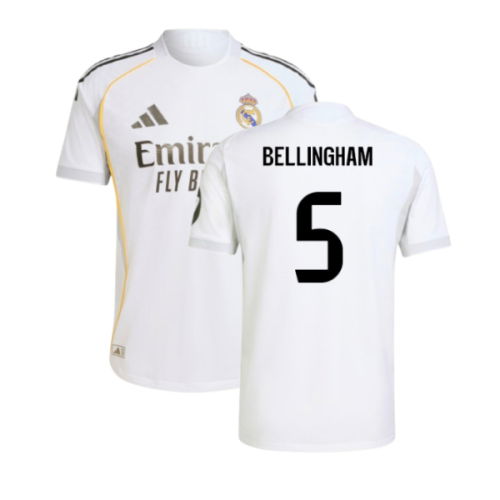 2025-2026 Real Madrid Authentic Home Shirt (Bellingham 5)