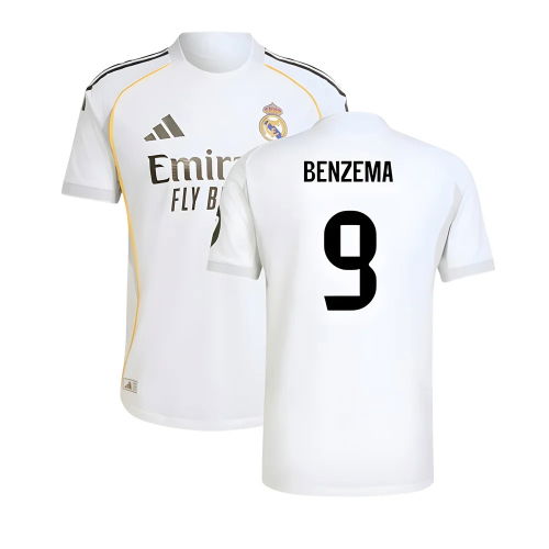 2025-2026 Real Madrid Authentic Home Shirt (Benzema 9)