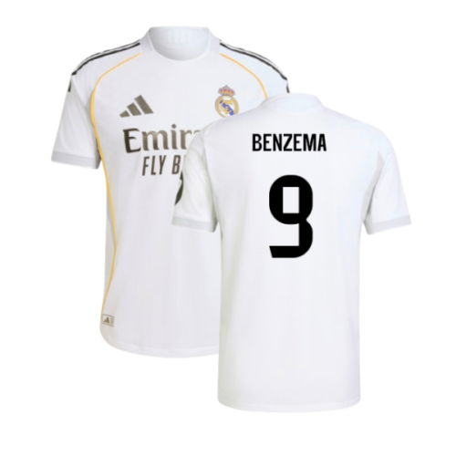 2025-2026 Real Madrid Authentic Home Shirt (Benzema 9)