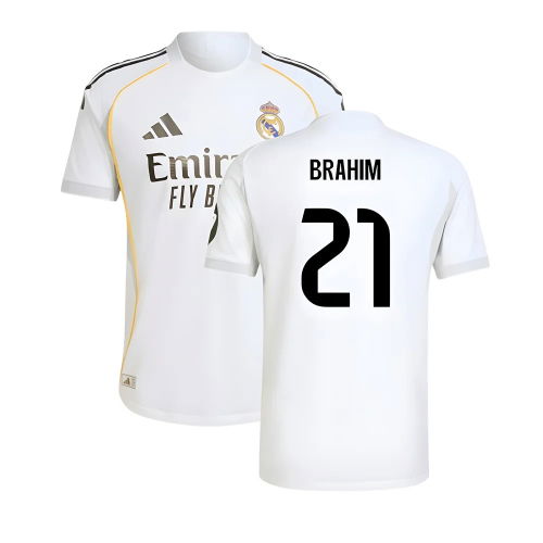 2025-2026 Real Madrid Authentic Home Shirt (Brahim 21)